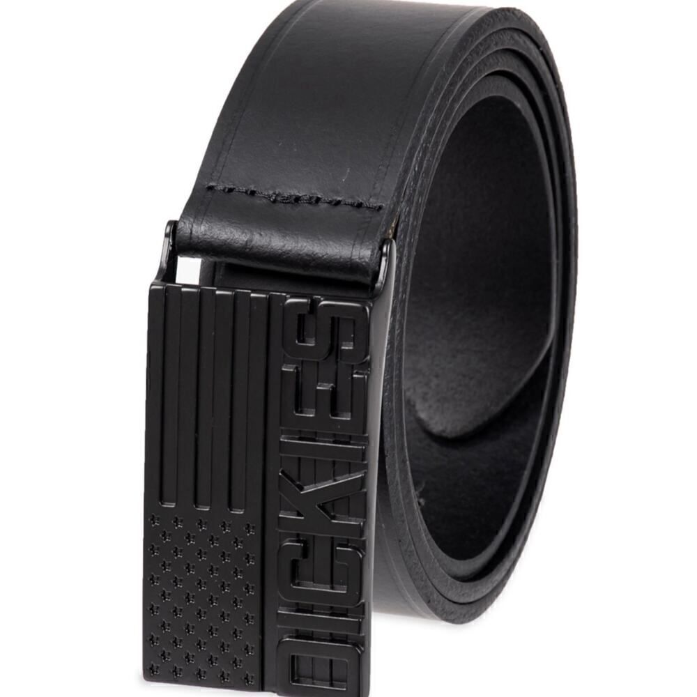 Dickies American Flag Plaque‎ Buckle Casual Leather Belt-Size Medium